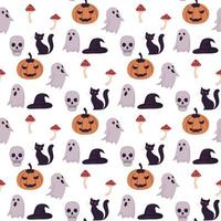 halloween seamless pattern vector