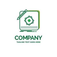 Design. App. Logo. Application. Design Flat Business Logo template. Creative Green Brand Name Design. vector