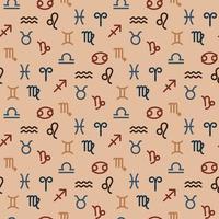 zodiac signs seamless pattern vector