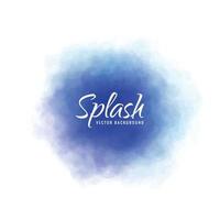 Abstract blue splash watercolor background vector