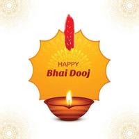 Illustration indian festival of bhai dooj celebration card background vector