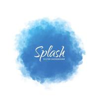 Abstract blue splash watercolor background vector