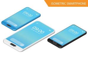 Modern Isometric Mockup Phone Illustration With Gradient, Suitable for Diagrams, Infographics, Game Asset, And Other Graphic Related Assets vector