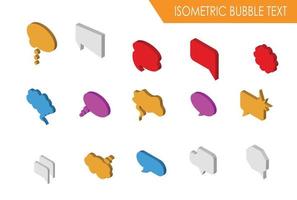 Modern Isometric Bubble Text Illustration, Suitable for Diagrams, Infographics, Book Illustration, Game Asset, And Other Graphic Related Assets vector