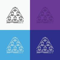 team. build. structure. business. meeting Icon Over Various Background. Line style design. designed for web and app. Eps 10 vector illustration