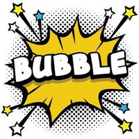 bubble Pop art comic speech bubbles book sound effects vector