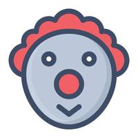 clown vector illustration on a background.Premium quality symbols.vector icons for concept and graphic design.