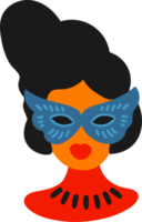 Woman in carnival outfit. Illustration png