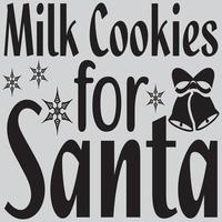 Milk cookies for Santa vector