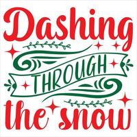 Dashing through the snow vector