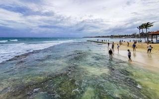 Playa del Carmen Quintana Roo Mexico 2022 Hurricane 2021 thunderstorm tropical storm in Playa del Carmen Mexico. photo