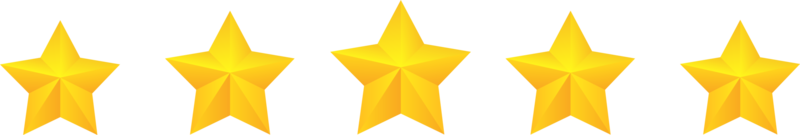 5 estrelas assina em cores amarelas. estrelas de classificação para o ícone da web. png