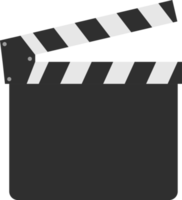 Design template of capperboard, slapstick, filmmaking device. Clapper board icon. png