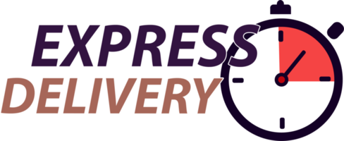 Expressversand mit Stoppuhr-Icon-Konzept für Service, Bestellung, schnellen, kostenlosen und weltweiten Versand. png