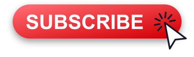 Subscribe button in red colours with black arrow. Subscribe illustrations. png