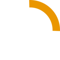 15 second timer display in flat style. Countdown time counter in circle. png