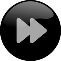 icono de avance para la interfaz del botón del reproductor multimedia. símbolo de navegación del reproductor de vídeo y audio en color negro. png