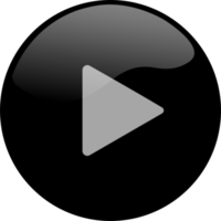 Play icon for media player button interface. Video and audio player navigations symbol in black color. png