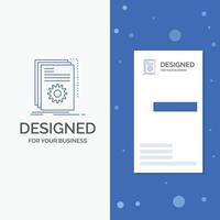 Business Logo for App. build. developer. program. script. Vertical Blue Business .Visiting Card template vector