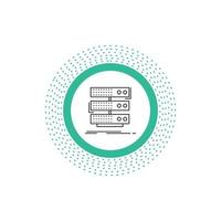 server. storage. rack. database. data Line Icon. Vector isolated illustration