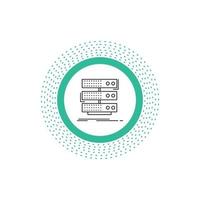 server. storage. rack. database. data Line Icon. Vector isolated illustration