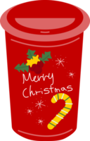 Christmas drink. Garlands, flags, labels, bubbles, ribbons and stickers. Collection of Merry Christmas decorative icons. illustration. png