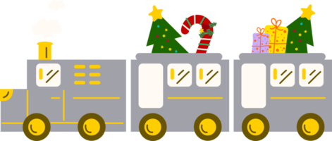 trem de natal. guirlandas, bandeiras, etiquetas, bolhas, fitas e adesivos. coleção de ícones decorativos de feliz natal png