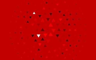 Light Red vector backdrop with lines, triangles.