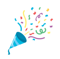 partij icoon. confetti popper illustratie png