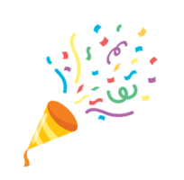 Party Icon. Confetti popper illustration png