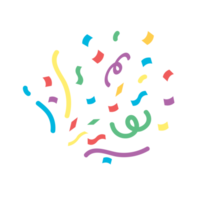 icône de la fête. illustration de confettis png