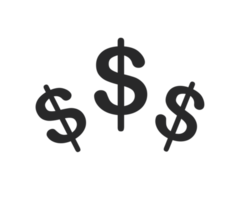 ilustração do ícone do dólar png