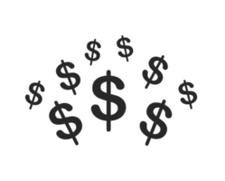 ilustração do ícone do dólar png