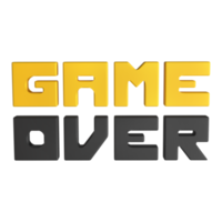 Gamer Over 3D png