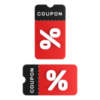 Discount Coupon 3D png