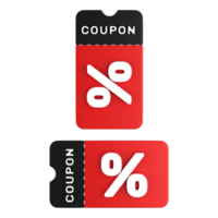 korting coupon 3d png