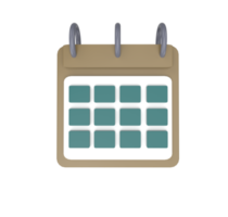 minimal 3d illustration modern kalender ikon. påminnelse datum, png