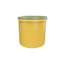 3d Illustration Empty round Plastic container box mockup, round box, plastic jar. png