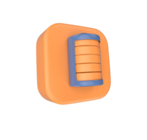 minimo 3d illustrazione pieno batteria caricare livelli stato icona 3d rendere. png