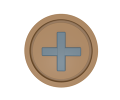 círculo mínimo de ilustração 3d com um ícone de adição. adicionar renderização 3d de sinal de botão. png
