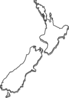 Hand Drawn of New Zealand 3D Map png