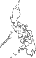 dibujado a mano de filipinas mapa 3d png