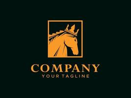 horse head logo with elegant look vector