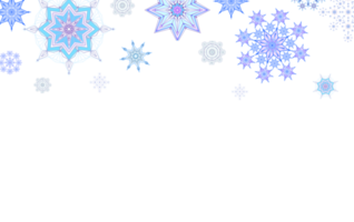 falling geometric snowflakes background png