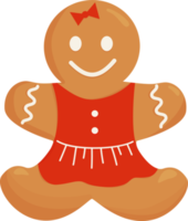 Christmas gingerbread girl png