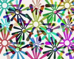 background of multicolored patterns on a light background vector