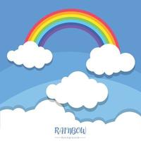 rainbow and sky icon vector illustration.