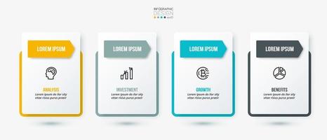 Business concept infographic template with option. vector