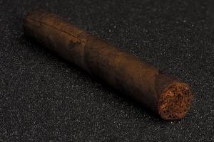 traditional brown cuban cigar stock photo