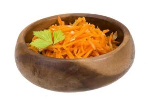 Korean carrot in a bowl on white background photo